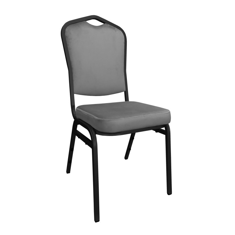 Krzesło Vega welur z metalowym stelażem