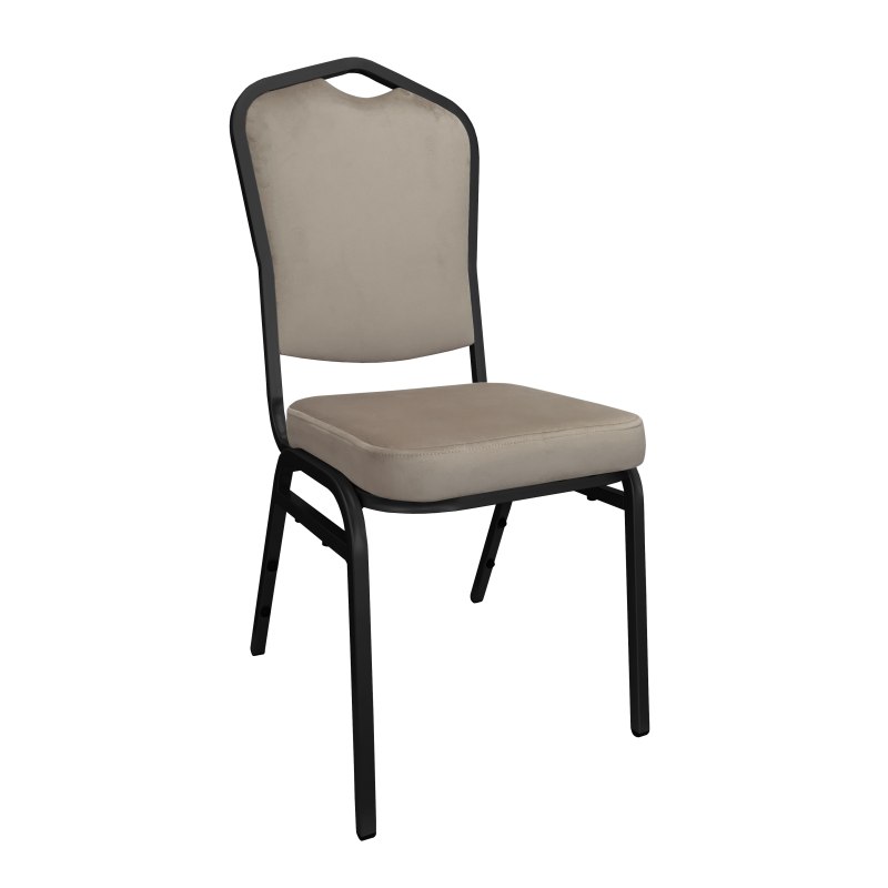 Krzesło Vega welur z metalowym stelażem