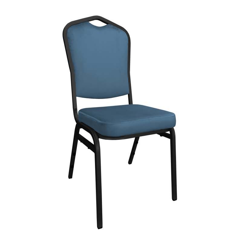 Krzesło Vega welur z metalowym stelażem