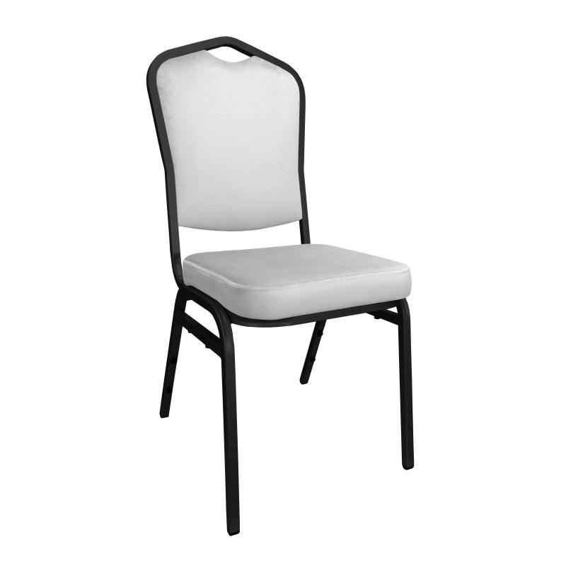 Krzesło Vega welur z metalowym stelażem