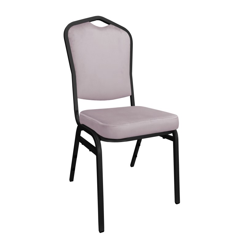 Krzesło Vega welur z metalowym stelażem