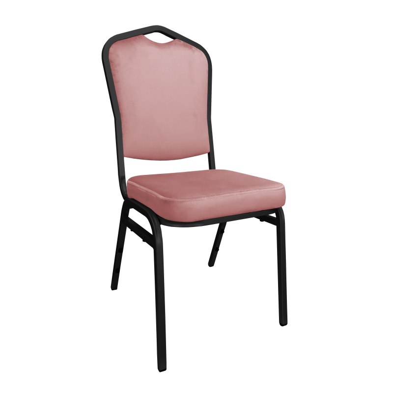 Krzesło Vega welur z metalowym stelażem