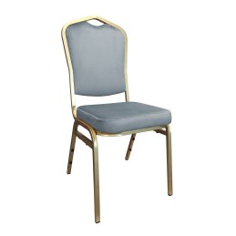 Krzesło Vega welur z metalowym stelażem