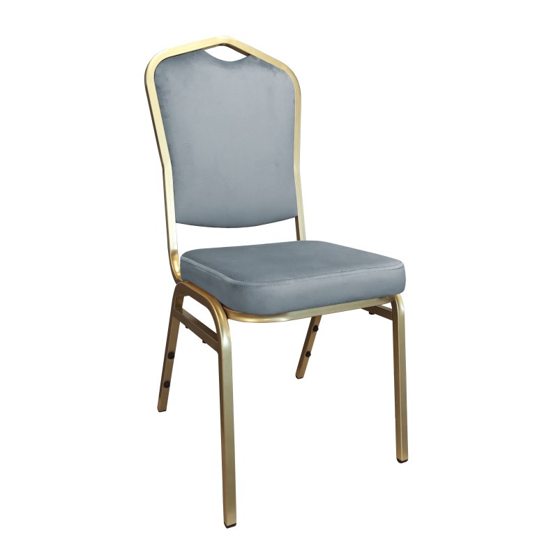 Krzesło Vega welur z metalowym stelażem