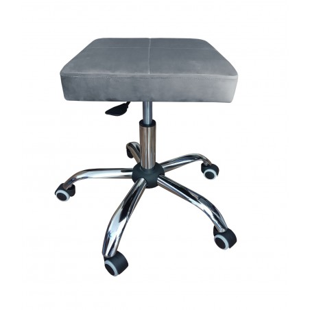 Fotel obrotowy MAX BL14 szary na chromowanej podstawie