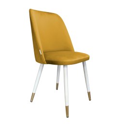 Krzesło welurowe GOYA BL06 na czarnych nogach Nowoczesne krzesło do salonu, jadalni i kuchni