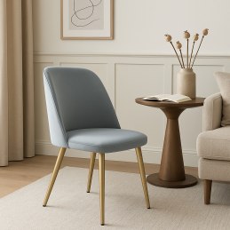 Krzesło GOYA welur z metalowymi nogami