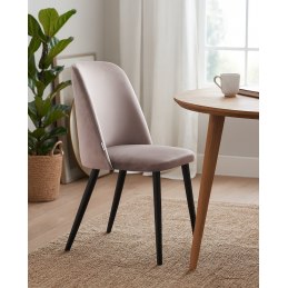 Krzesło GOYA welur z metalowymi nogami