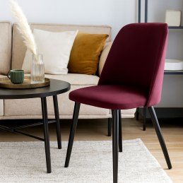 Krzesło GOYA welur z metalowymi nogami