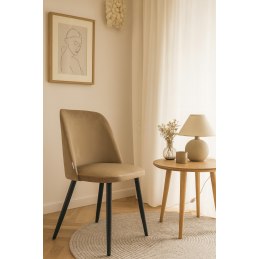 Krzesło GOYA welur z metalowymi nogami