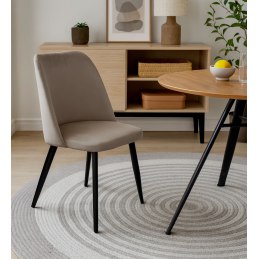 Krzesło GOYA welur z metalowymi nogami