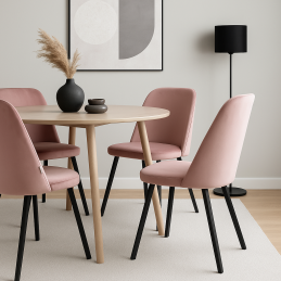 Krzesło GOYA welur z metalowymi nogami