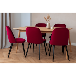 Krzesło GOYA welur z metalowymi nogami