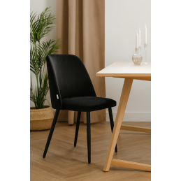 Krzesło GOYA welur z metalowymi nogami