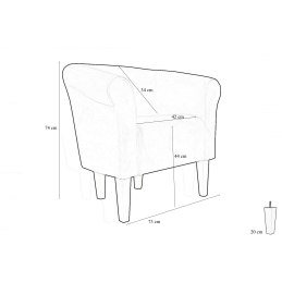 Fotel Milo tkanina Welur