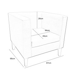 Fotel Monaco tkanina Eko-skóra