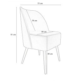Fotel DUBAJ tkanina Welur noga metalowa