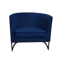 Fotel Glamour welur z metalową podstawą