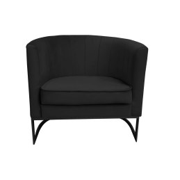 Fotel Glamour welur z metalową podstawą