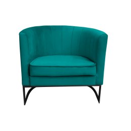 Fotel Glamour welur z metalową podstawą