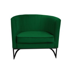 Fotel Glamour welur z metalową podstawą