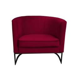 Fotel Glamour welur z metalową podstawą