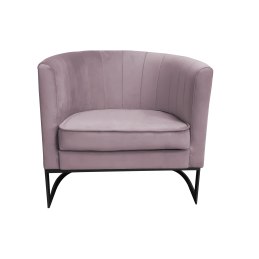 Fotel Glamour welur z metalową podstawą