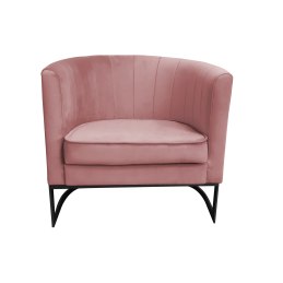 Fotel Glamour welur z metalową podstawą