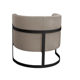 Fotel Glamour welur z metalową podstawą