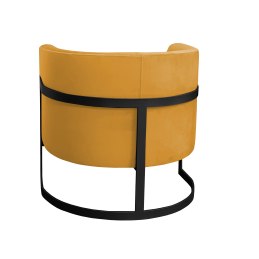 Fotel Glamour welur z metalową podstawą