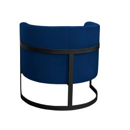 Fotel Glamour welur z metalową podstawą