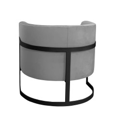 Fotel Glamour welur z metalową podstawą