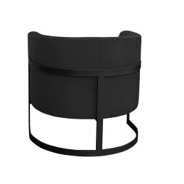 Fotel Glamour welur z metalową podstawą