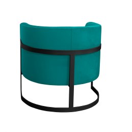 Fotel Glamour welur z metalową podstawą