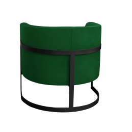 Fotel Glamour welur z metalową podstawą