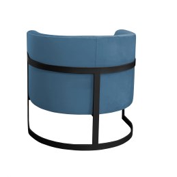 Fotel Glamour welur z metalową podstawą