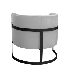 Fotel Glamour welur z metalową podstawą