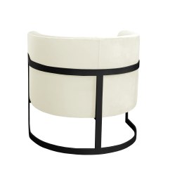 Fotel Glamour welur z metalową podstawą