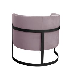 Fotel Glamour welur z metalową podstawą