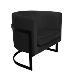 Fotel Glamour welur z metalową podstawą