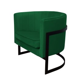 Fotel Glamour welur z metalową podstawą