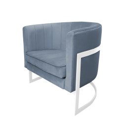 Fotel Glamour welur z metalową podstawą