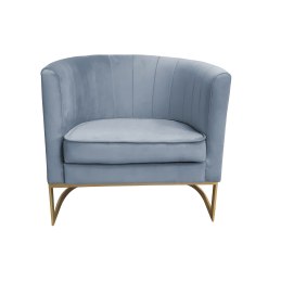 Fotel Glamour welur z metalową podstawą