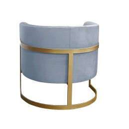 Fotel Glamour welur z metalową podstawą