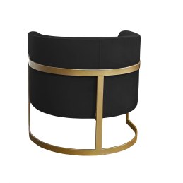 Fotel Glamour welur z metalową podstawą