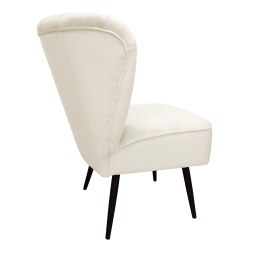 Fotel PRL tapicerowany welurem z metalowymi nogami