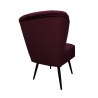 Fotel PRL tapicerowany welurem z metalowymi nogami