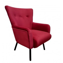 Fotel TULIP tkanina Welur noga metalowa Uszak