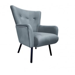 Fotel TULIP tkanina Welur noga metalowa Uszak