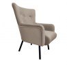 Fotel TULIP tkanina Welur noga metalowa Uszak